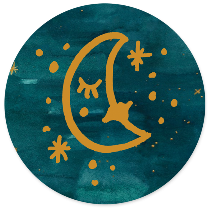 Sluitsticker maantje gezicht