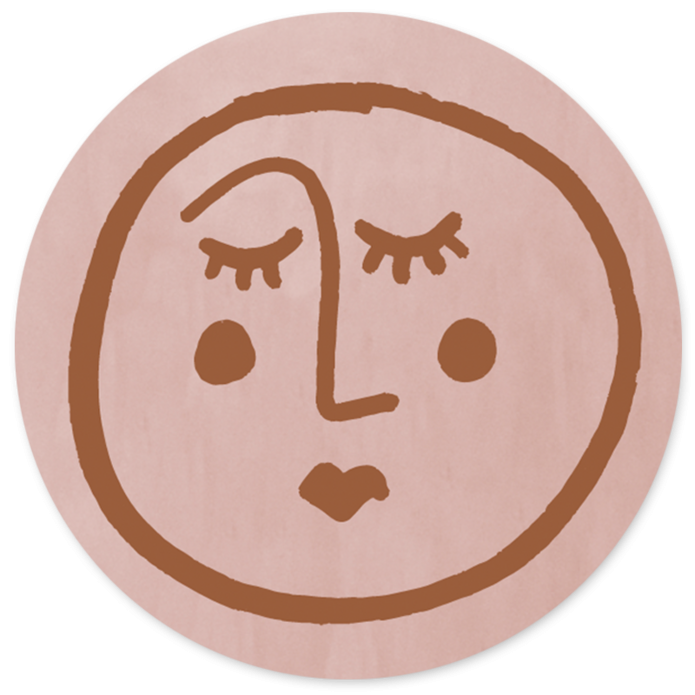 Sluitsticker zon gezicht