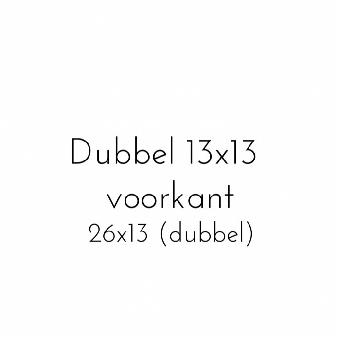 Zelf ontwerpen - 26x13 (Dubbel)