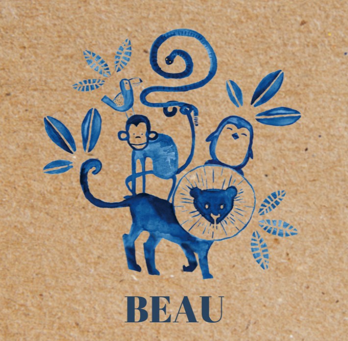 Geboortekaartje dieren stoer kraft - Beau