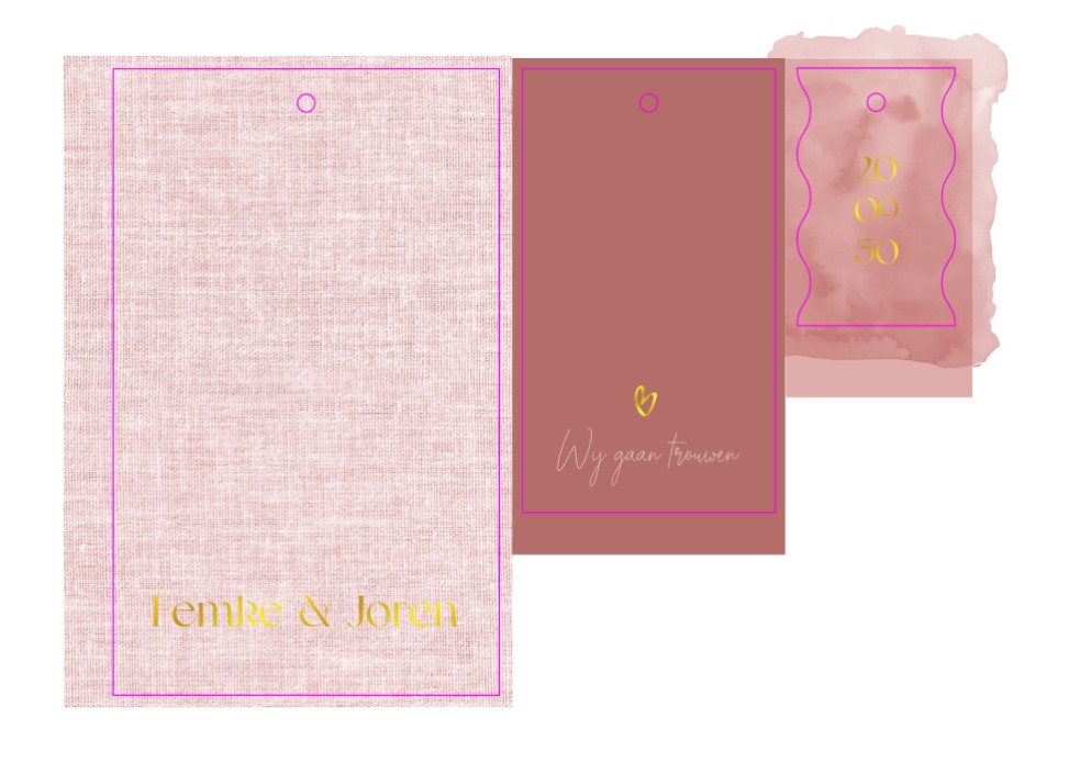 Bijzonder trouwkaartje Stansvorm 4