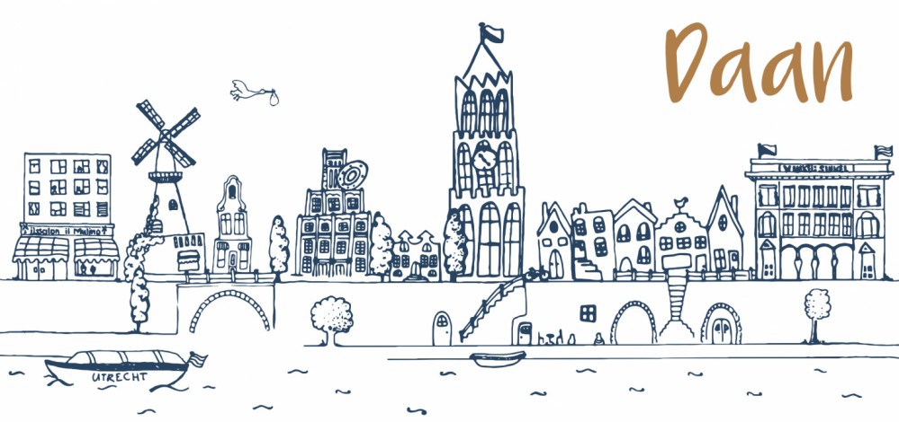 Geboortekaartje Skyline Utrecht - Daan