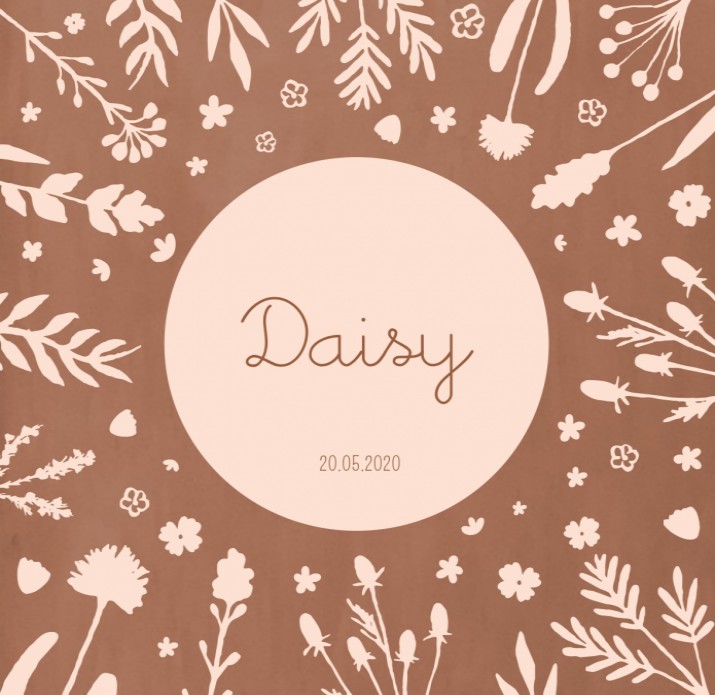 Geboortekaartje bloemen Terra - Daisy