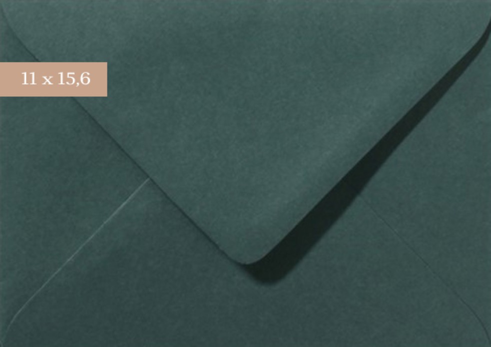 Envelop 11x15,6 donkergroen
