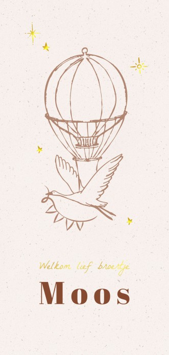 Geboortekaartje Ooievaar - Moos