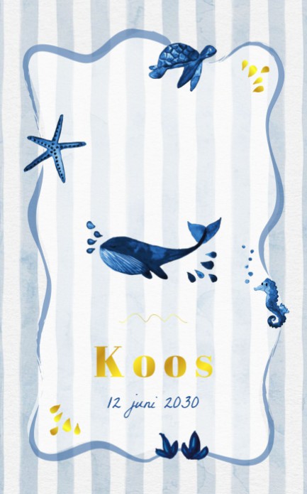 Grafisch geboortekaartje - Koos