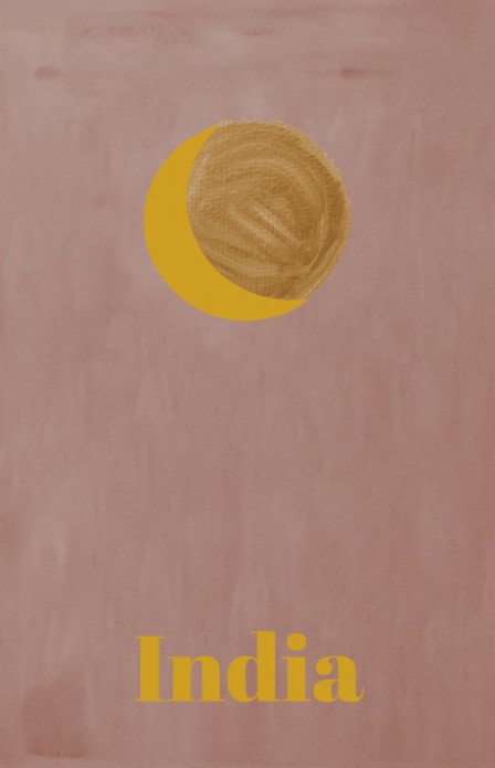 Geboortekaartje maan - India