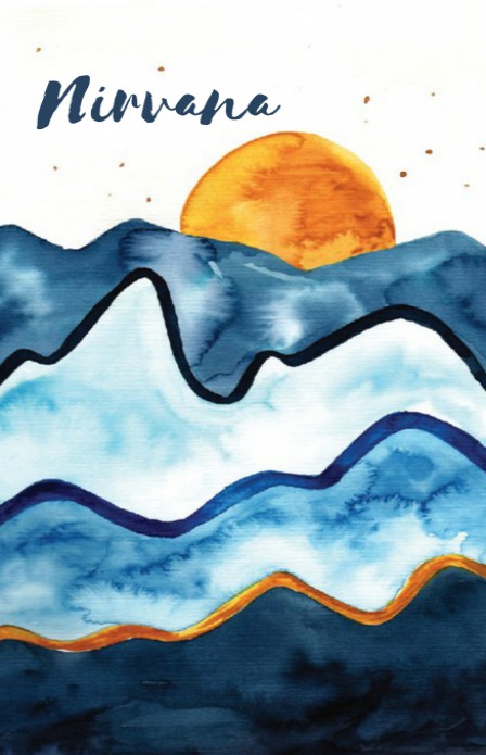 Geboortekaartjes golven zee ondergaande zon - Nirvana