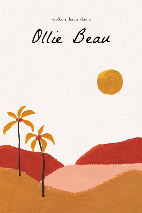 Geboortekaartje palmbomen - Ollie