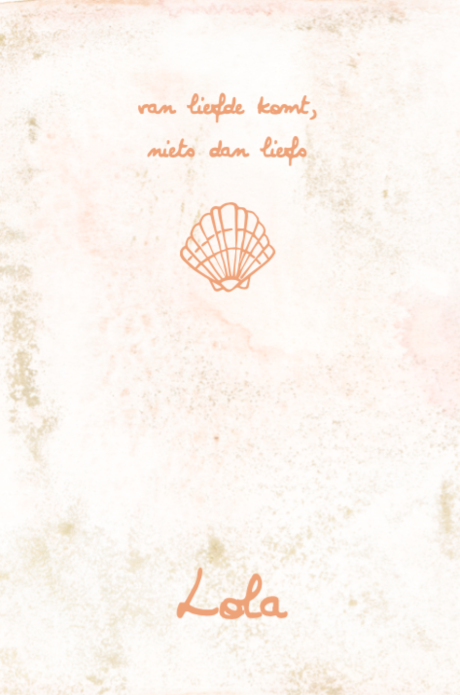 Geboortekaartje Lola zeeschelp