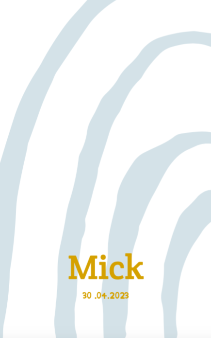 Regenboog geboortekaartje kleurrijk lichtblauw - Mich