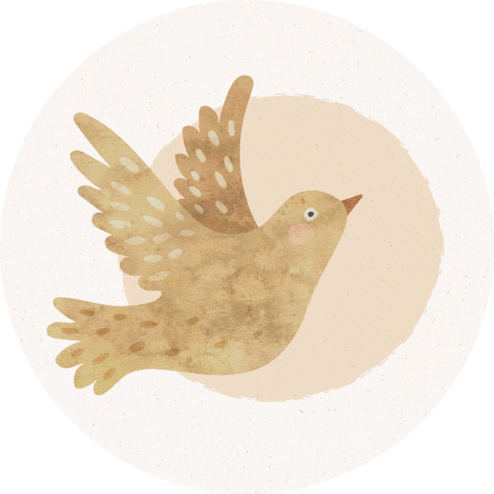 Sluitsticker vogel Loa