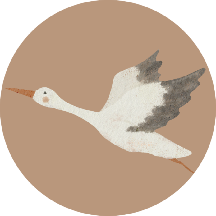 Sluitsticker ooievaar Lily