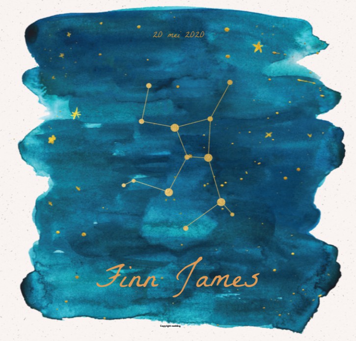 Sterrenbeeld canvas schilderij groot