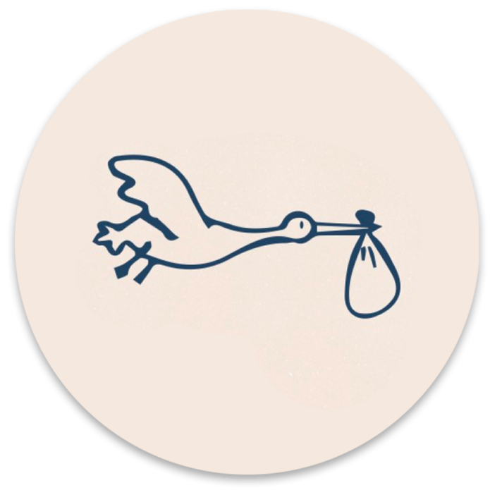 Sluitsticker ooievaar