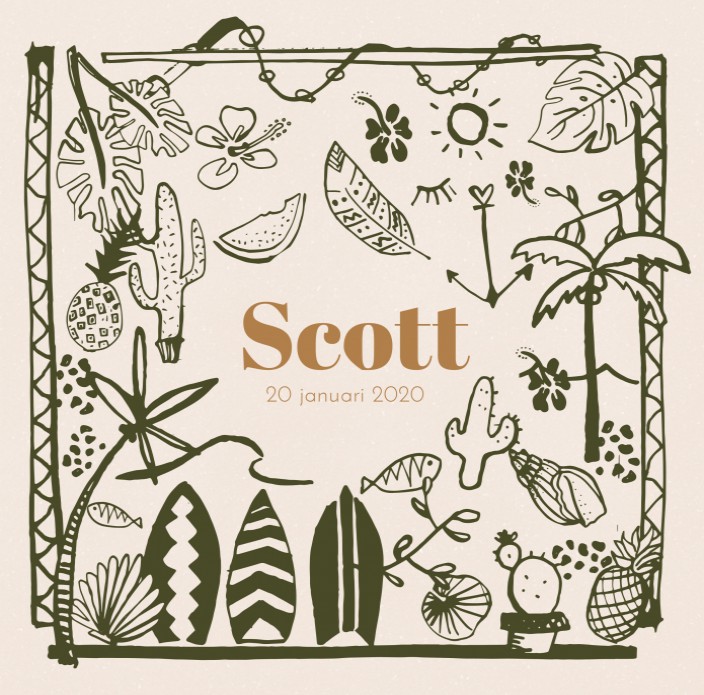 tropische poster miniposter (21x21cm)