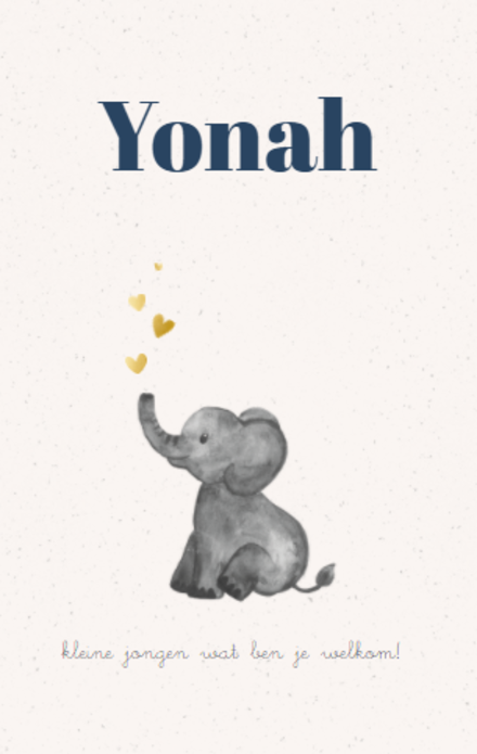 Yonah waterverf olifantje